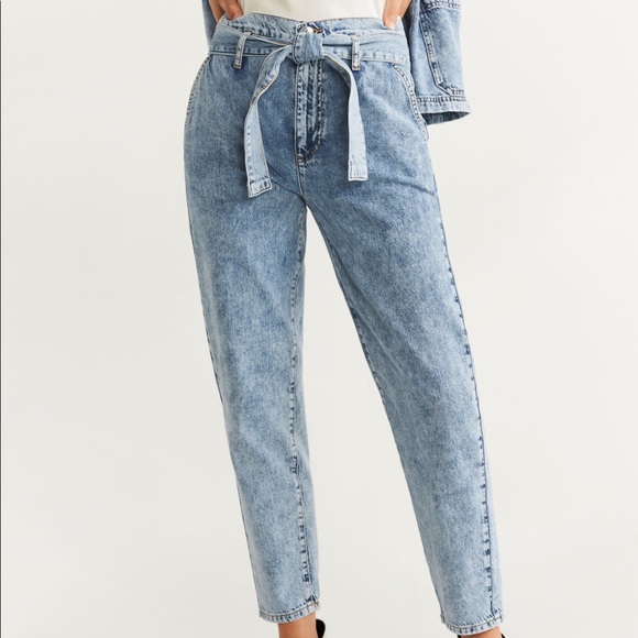 High Waisted Mom Jeans Mango Medium - Picture 6 of 8